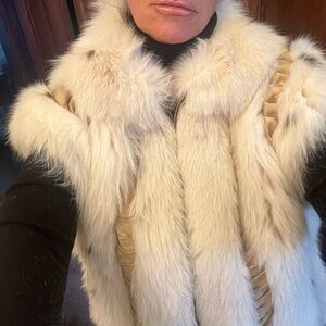 Luxurious REAL Vintage Dyed Fox fur vest